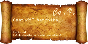 Csathó Veronika névjegykártya