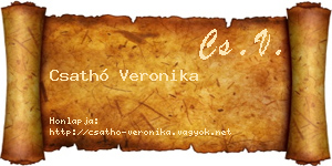 Csathó Veronika névjegykártya